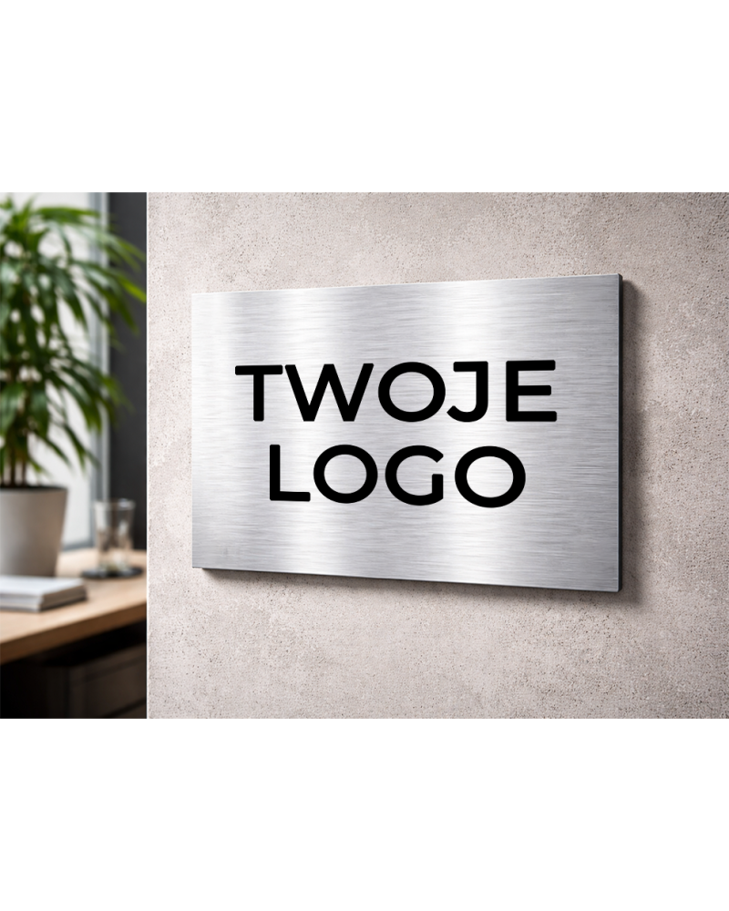 Tabliczka Dibond 20x30 cm z logo firmy | Szyld biurowy premium