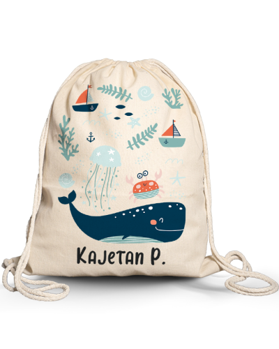 Worek \ plecak dla dziecka do żłobka przedszkola szkoły z IMIENIEM DZIECKA