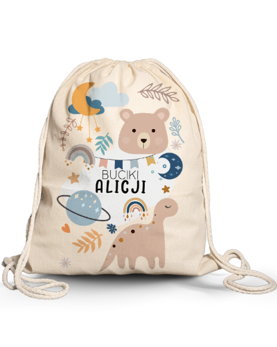 Worek \ plecak dla dziecka do żłobka przedszkola szkoły z IMIENIEM DZIECKA