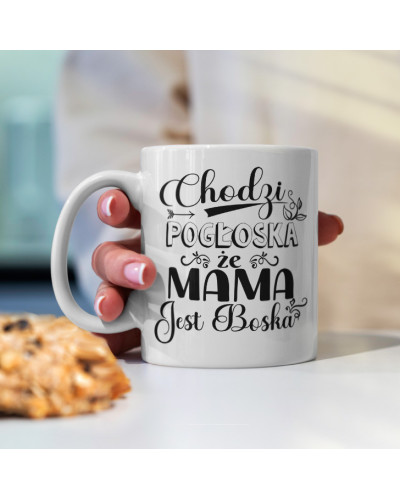 Kubek preznt dla mamy na dzień mamy od dzieci Chodzi pogłoska że mama jest boska