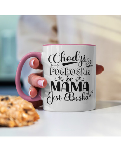 Kubek preznt dla mamy na dzień mamy od dzieci Chodzi pogłoska że mama jest boska