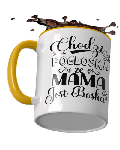 Kubek preznt dla mamy na dzień mamy od dzieci Chodzi pogłoska że mama jest boska