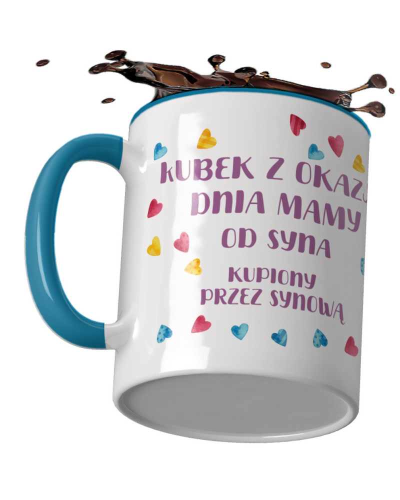 Kubek preznt dla mamy na dzień mamy "Kubek z okazji dnia mamy od syna kupiony przez synową"