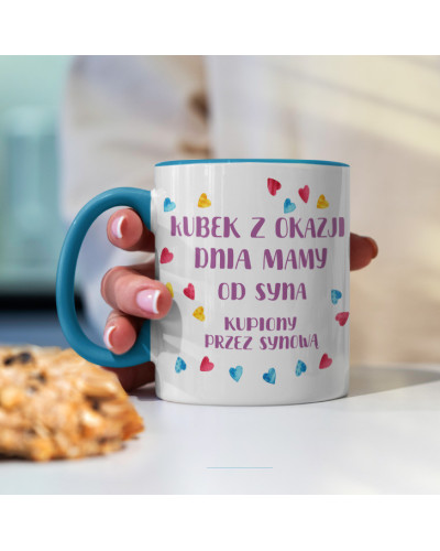 Kubek preznt dla mamy na dzień mamy "Kubek z okazji dnia mamy od syna kupiony przez synową"