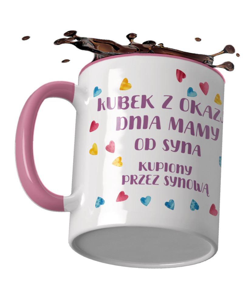 Kubek preznt dla mamy na dzień mamy "Kubek z okazji dnia mamy od syna kupiony przez synową"