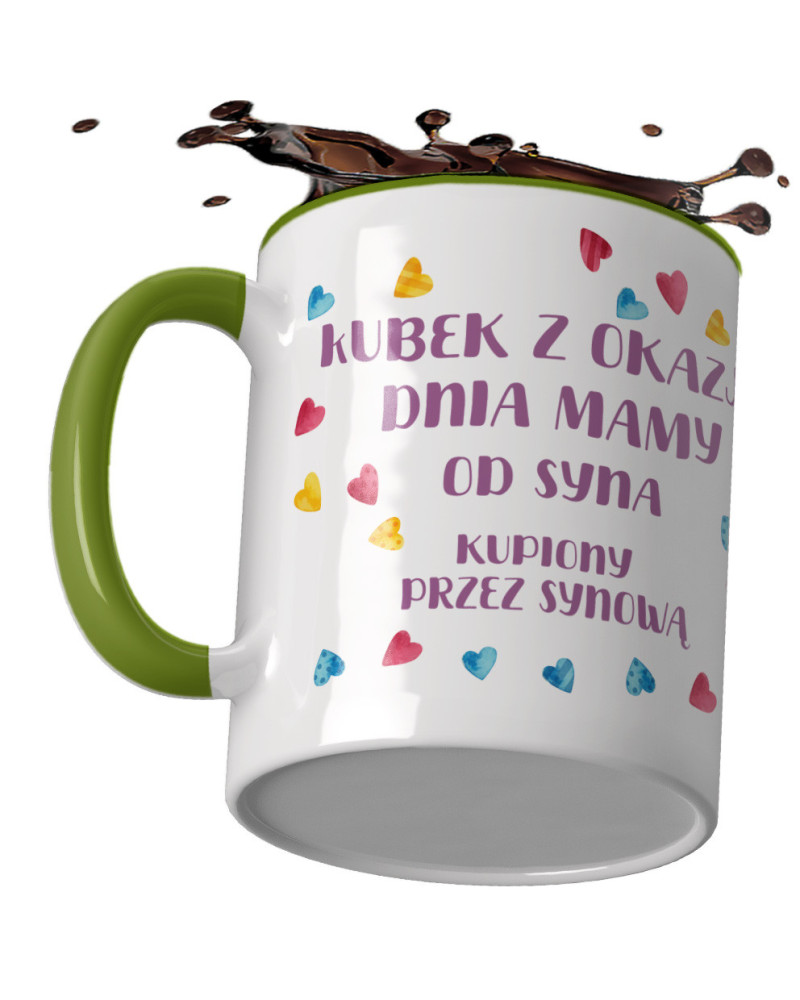 Kubek preznt dla mamy na dzień mamy "Kubek z okazji dnia mamy od syna kupiony przez synową"