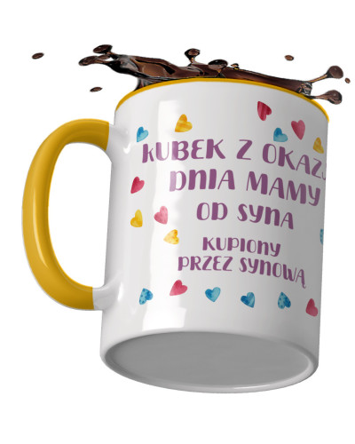 Kubek preznt dla mamy na dzień mamy "Kubek z okazji dnia mamy od syna kupiony przez synową"