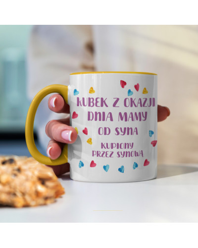 Kubek preznt dla mamy na dzień mamy "Kubek z okazji dnia mamy od syna kupiony przez synową"
