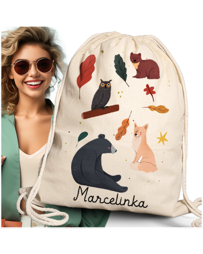 Worek \ plecak dla dziecka do żłobka przedszkola szkoły z IMIENIEM DZIECKA