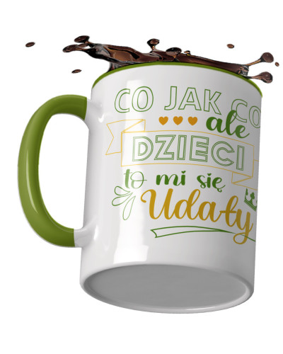 Kubek dla MAMY na preznt śmieszny "Co jak co ale dzieci to mi się udały"