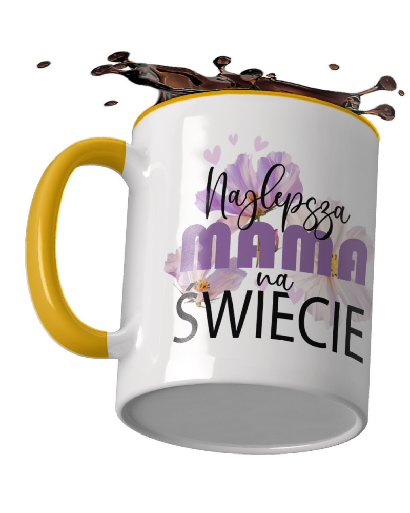 Kubek dla MAMY na preznt śmieszny "Najlepsza mama na świecie"