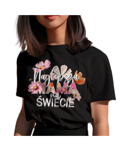 Koszulka damska na prezent dla mamy na Dzień mamy śmieszna "Najlepsza mama na Świecie? "