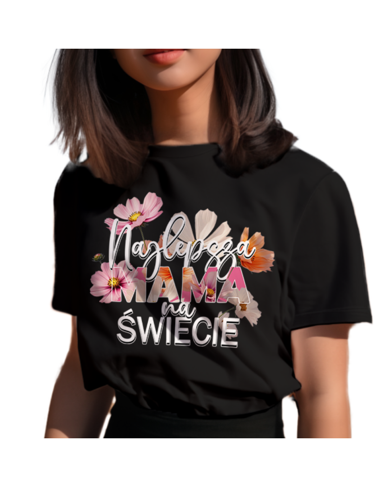 Koszulka damska na prezent dla mamy na Dzień mamy śmieszna "Najlepsza mama na Świecie? "