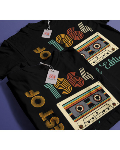 Koszulka na prezent na urodziny np. 40, 50, 60, 70, 80, 90 lat PERSONALIZOWANY ROK URODZENIA