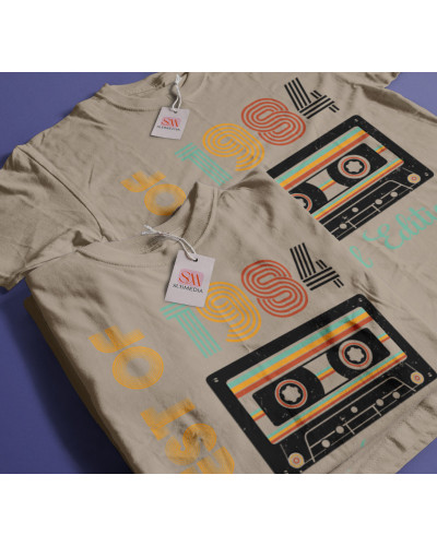 Koszulka na prezent na urodziny np. 40, 50, 60, 70, 80, 90 lat PERSONALIZOWANY ROK URODZENIA