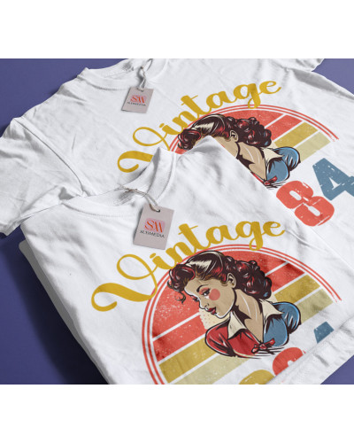 Koszulka na prezent na urodziny np. 40, 50, 60, 70, 80, 90 lat PERSONALIZOWANY ROK URODZENIA