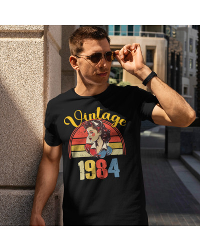 Koszulka na prezent na urodziny np. 40, 50, 60, 70, 80, 90 lat PERSONALIZOWANY ROK URODZENIA