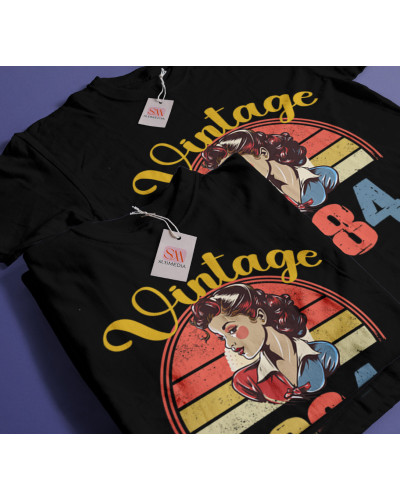 Koszulka na prezent na urodziny np. 40, 50, 60, 70, 80, 90 lat PERSONALIZOWANY ROK URODZENIA