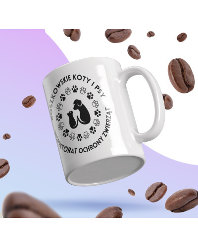 Kubek ceramiczny 330 ml Inspektorat Ochrony Zwierząt Boszkowskie Koty i Psy