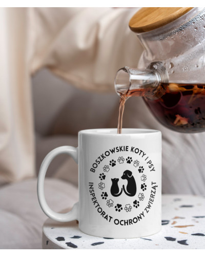 Kubek ceramiczny 330 ml Inspektorat Ochrony Zwierząt Boszkowskie Koty i Psy