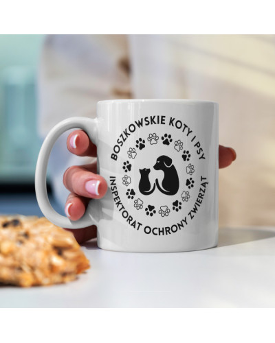 Kubek ceramiczny 330 ml Inspektorat Ochrony Zwierząt Boszkowskie Koty i Psy
