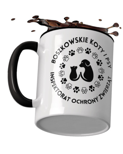 Kubek ceramiczny 330 ml Inspektorat Ochrony Zwierząt Boszkowskie Koty i Psy