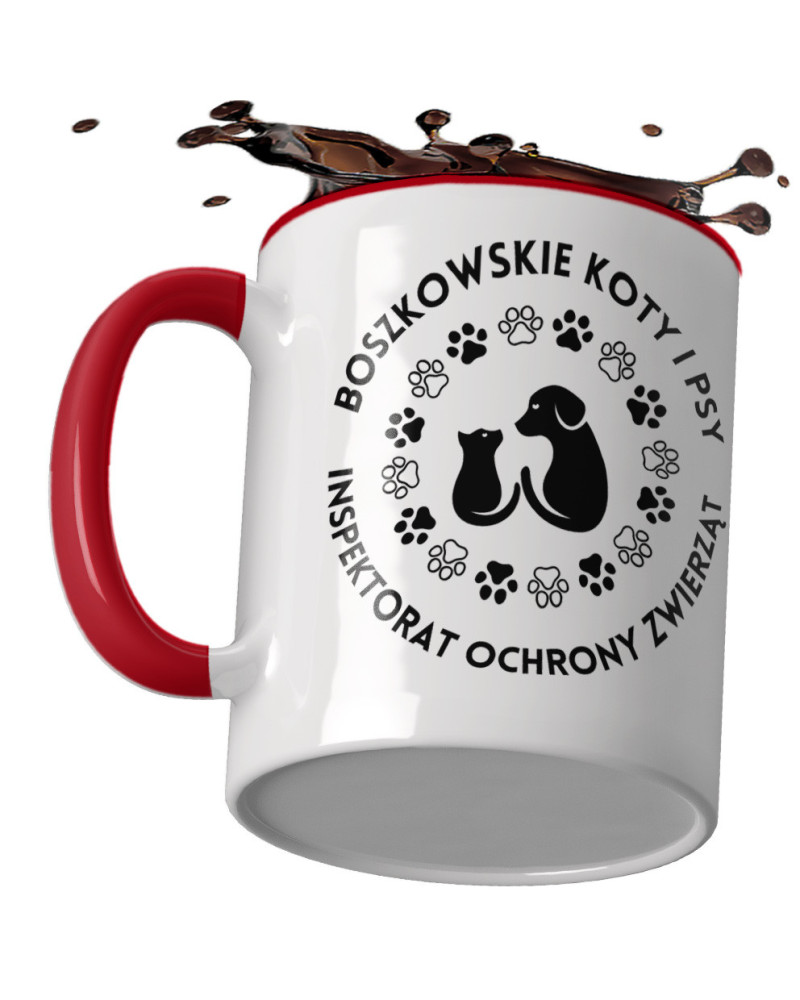 Kubek ceramiczny 330 ml Inspektorat Ochrony Zwierząt Boszkowskie Koty i Psy