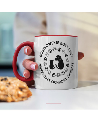 Kubek ceramiczny 330 ml Inspektorat Ochrony Zwierząt Boszkowskie Koty i Psy