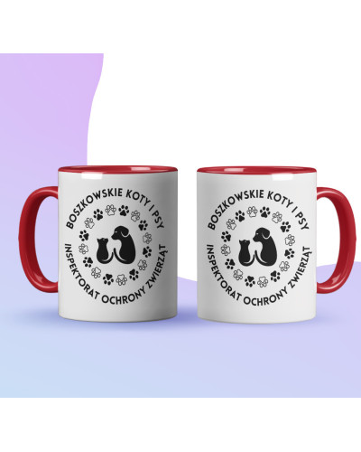 Kubek ceramiczny 330 ml Inspektorat Ochrony Zwierząt Boszkowskie Koty i Psy