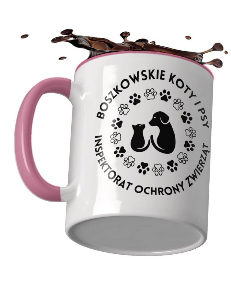 Kubek ceramiczny 330 ml Inspektorat Ochrony Zwierząt Boszkowskie Koty i Psy