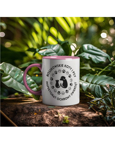 Kubek ceramiczny 330 ml Inspektorat Ochrony Zwierząt Boszkowskie Koty i Psy