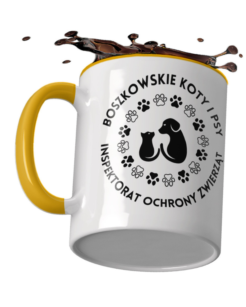 Kubek ceramiczny 330 ml Inspektorat Ochrony Zwierząt Boszkowskie Koty i Psy