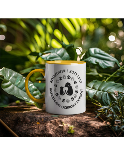 Kubek ceramiczny 330 ml Inspektorat Ochrony Zwierząt Boszkowskie Koty i Psy