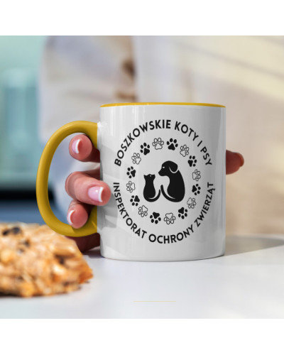 Kubek ceramiczny 330 ml Inspektorat Ochrony Zwierząt Boszkowskie Koty i Psy