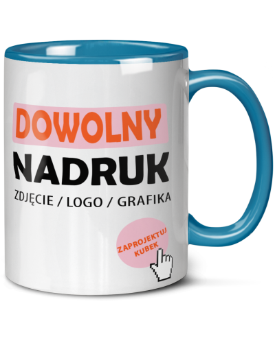 Kubek ze zdjęciem, imieniem, napisem zaprojektuj kubek stwórz indywidualny projekt np z logo nadrukiem