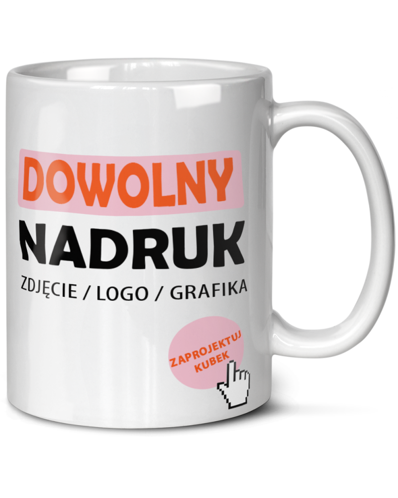 Kubek ze zdjęciem, imieniem, napisem zaprojektuj kubek stwórz indywidualny projekt np z logo nadrukiem