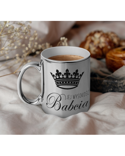 Kubek dla babci prezent  na dzień babci "Jej wysokość babcia" śmieszny kubek upominek