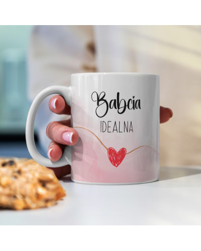Kubek dla babci prezent  na dzień babci "Babcia idealna"