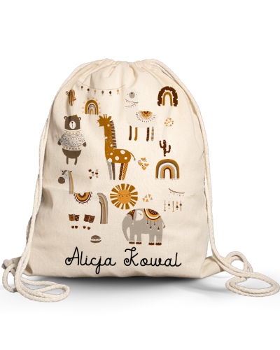 Worek \ plecak dla dziecka do żłobka przedszkola szkoły z IMIENIEM DZIECKA