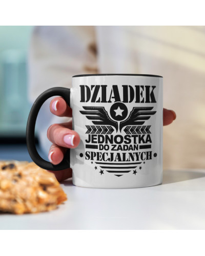 Kubek dla dziadka prezent  na dzień babci "Dziadek wie wszystko" śmieszny kubek upominek