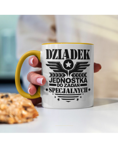 Kubek dla dziadka prezent  na dzień babci "Dziadek wie wszystko" śmieszny kubek upominek