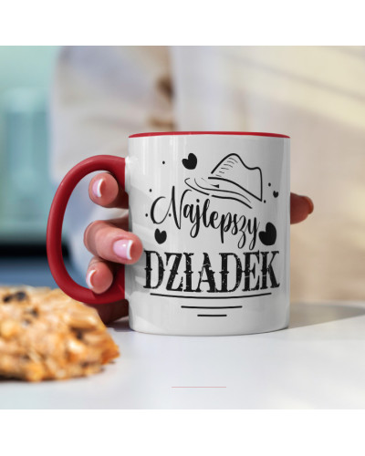 Kubek dla dziadka prezent  na dzień dziadka "Najlepszy dziadek" śmieszny kubek upominek