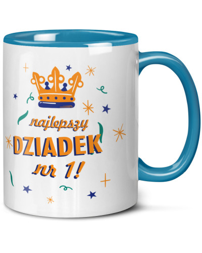 Kubek dla dziadka prezent  na dzień dziadka "Najlepszy dziadek nr 1" śmieszny kubek upominek