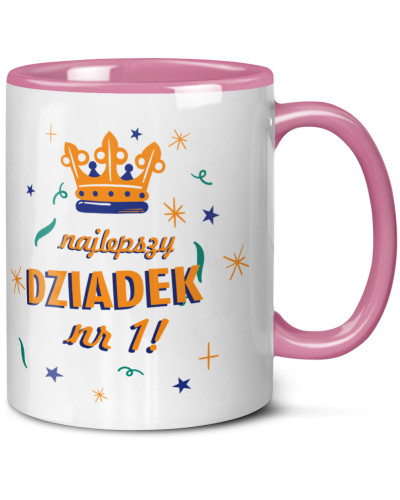 Kubek dla dziadka prezent  na dzień dziadka "Najlepszy dziadek nr 1" śmieszny kubek upominek