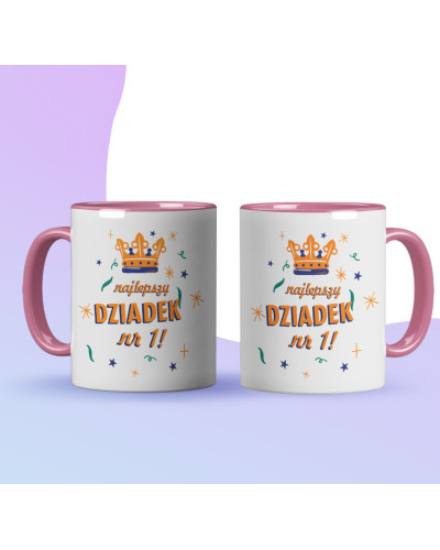 Kubek dla dziadka prezent  na dzień dziadka "Najlepszy dziadek nr 1" śmieszny kubek upominek