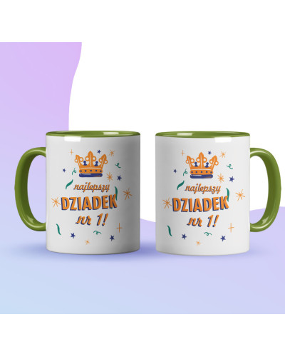 Kubek dla dziadka prezent  na dzień dziadka "Najlepszy dziadek nr 1" śmieszny kubek upominek