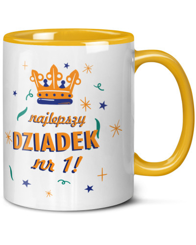 Kubek dla dziadka prezent  na dzień dziadka "Najlepszy dziadek nr 1" śmieszny kubek upominek