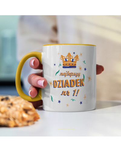 Kubek dla dziadka prezent  na dzień dziadka "Najlepszy dziadek nr 1" śmieszny kubek upominek