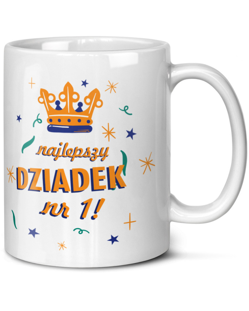 Kubek dla dziadka prezent  na dzień dziadka "Najlepszy dziadek nr 1" śmieszny kubek upominek