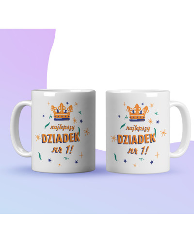 Kubek dla dziadka prezent  na dzień dziadka "Najlepszy dziadek nr 1" śmieszny kubek upominek
